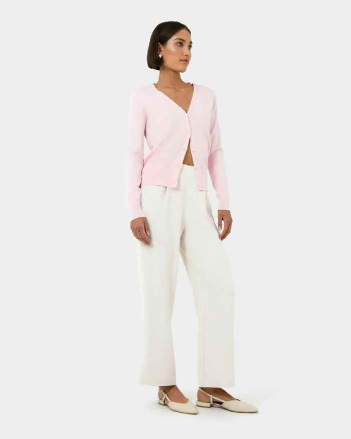 Forcast Nicolette Vneck Knit Cardigan Mauve Pinkrubyoatmealbaby Pinkcoral Creamboneivorymintdark Navyblack Women Long Sleeve Tops