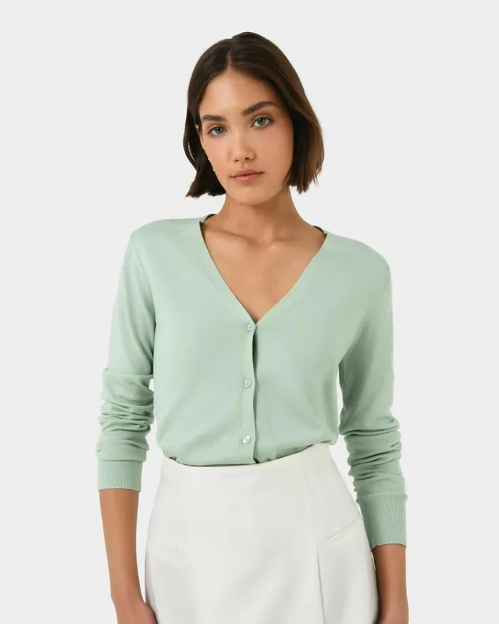 Forcast Nicolette Vneck Knit Cardigan Mauve Pinkrubyoatmealbaby Pinkcoral Creamboneivorymintdark Navyblack Women Long Sleeve Tops