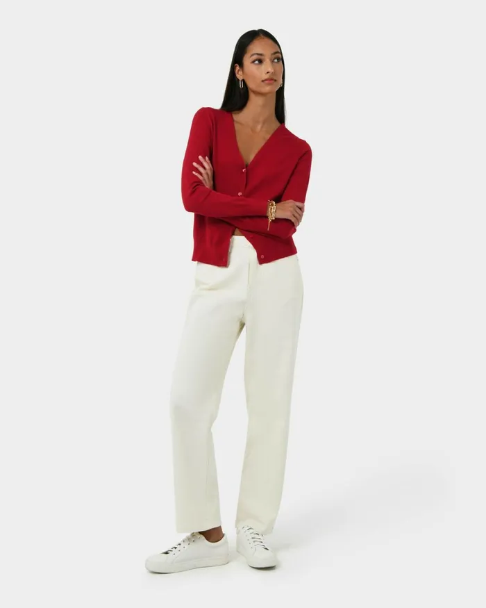 Forcast Nicolette Vneck Knit Cardigan Mauve Pinkrubyoatmealbaby Pinkcoral Creamboneivorymintdark Navyblack Women Long Sleeve Tops