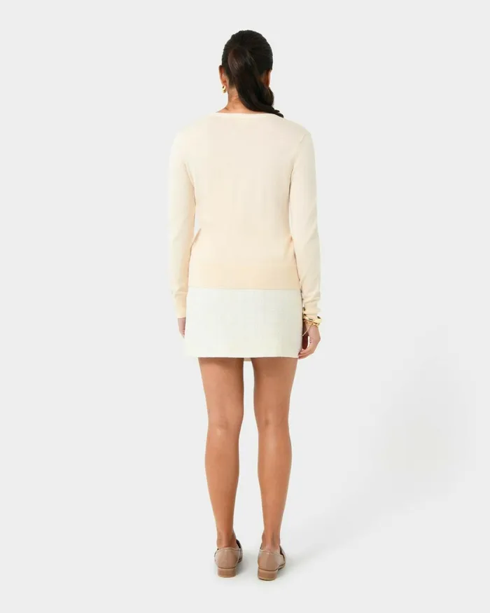 Forcast Nicolette Vneck Knit Cardigan Mauve Pinkrubyoatmealbaby Pinkcoral Creamboneivorymintdark Navyblack Women Long Sleeve Tops