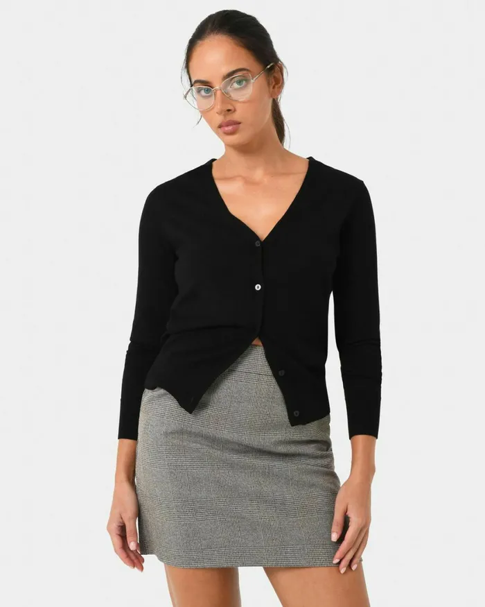 Forcast Nicolette Vneck Knit Cardigan Mauve Pinkrubyoatmealbaby Pinkcoral Creamboneivorymintdark Navyblack Women Long Sleeve Tops