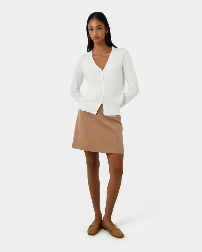 Forcast Nicolette Vneck Knit Cardigan Rubyoatmealbaby Pinkcoral Creamboneivorymintdark Navyblack Women TShirts and Tops