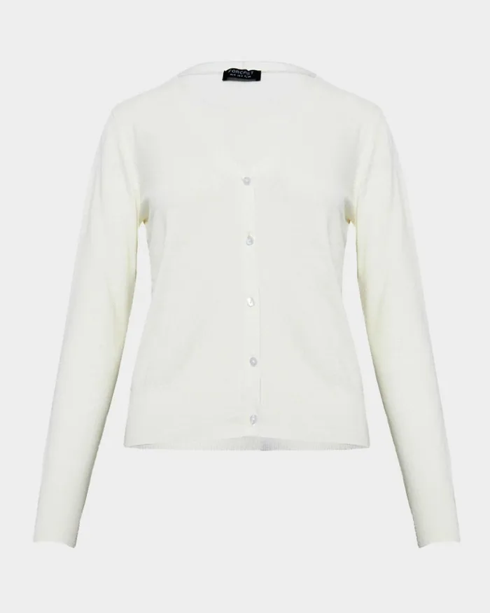 Forcast Nicolette Vneck Knit Cardigan Sky Bluerubyoatmealboneivorymintdark Navyblack Women Long Sleeve Tops