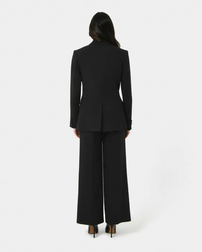 Forcast Nikki Double Breasted Blazer Warm Taupeblack Women Jackets and Blazers