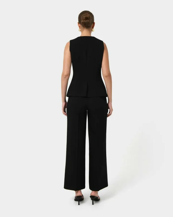 Forcast Nikki Longline Vest Warm Taupeivoryblack Women TShirts and Tops