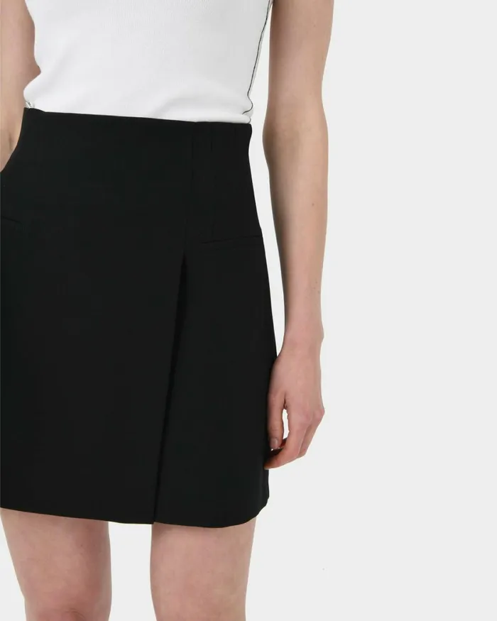 Forcast Nikki Mini Wrap Skirt Warm Taupewhiteblack Women Mini Skirts