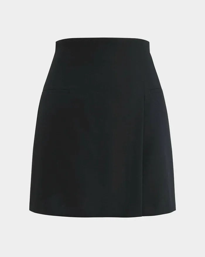 Forcast Nikki Mini Wrap Skirt Warm Taupewhiteblack Women Mini Skirts