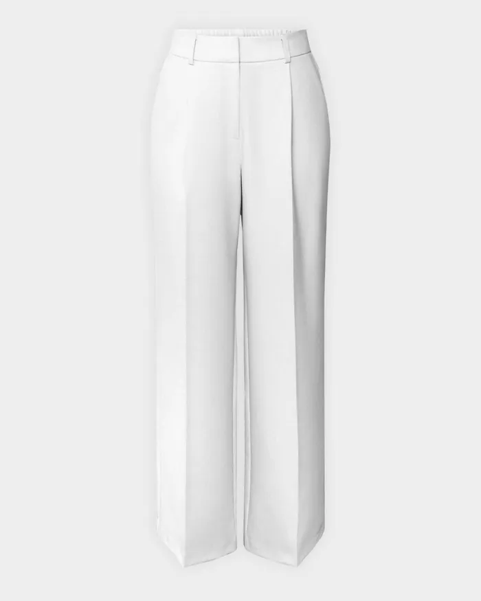 Forcast Nikki Tailored Pants Warm Taupeivoryblack Women HighWaisted Pants