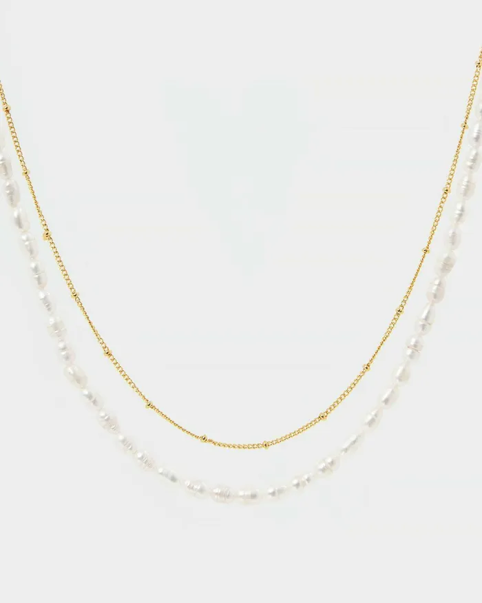 Forcast Nyra 16k Gold 2pc Necklace Set Gold Women Necklaces