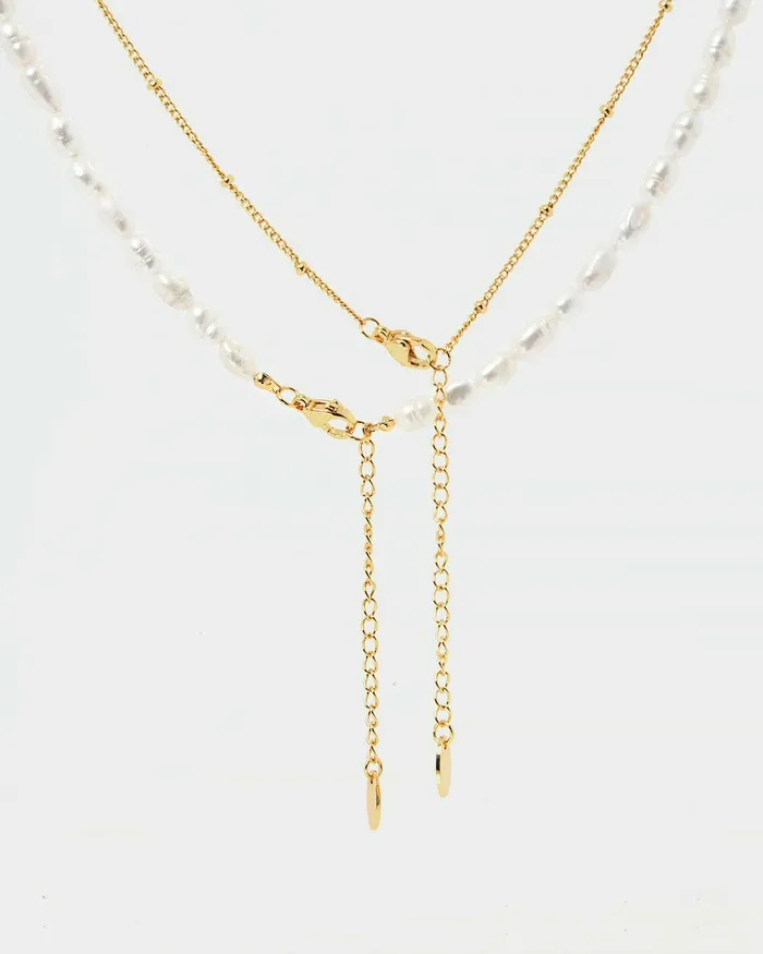 Forcast Nyra 16k Gold 2pc Necklace Set Gold Women Necklaces