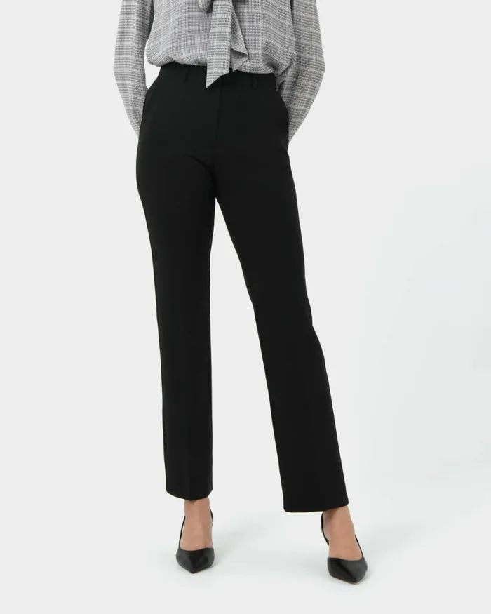 Forcast Patricia Straight Leg Pants Black Women Straight Leg Pants