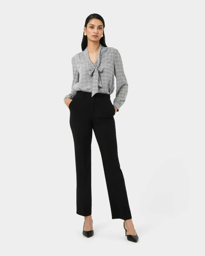 Forcast Patricia Straight Leg Pants Black Women Straight Leg Pants