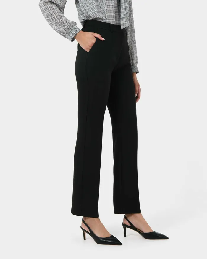 Forcast Patricia Straight Leg Pants Black Women Straight Leg Pants
