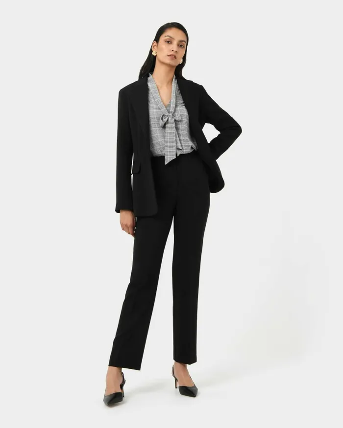 Forcast Patricia Straight Leg Pants Black Women Straight Leg Pants