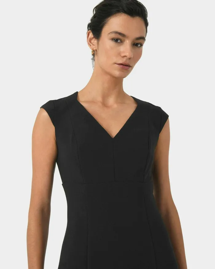 Forcast Patricia Vneck Sheath Dress Black Women Work Dresses