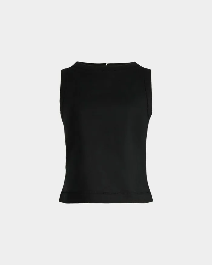 Forcast Perry Linen Embroidery Top Ivoryblack Women TShirts and Tops