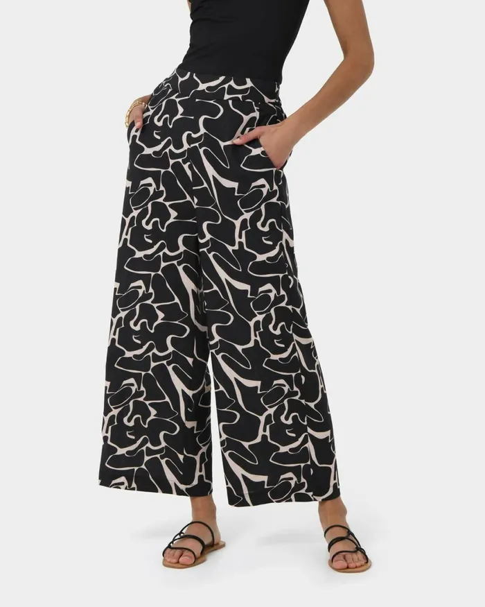 Forcast Pip Linen Blend Pants Women WideLeg Pants