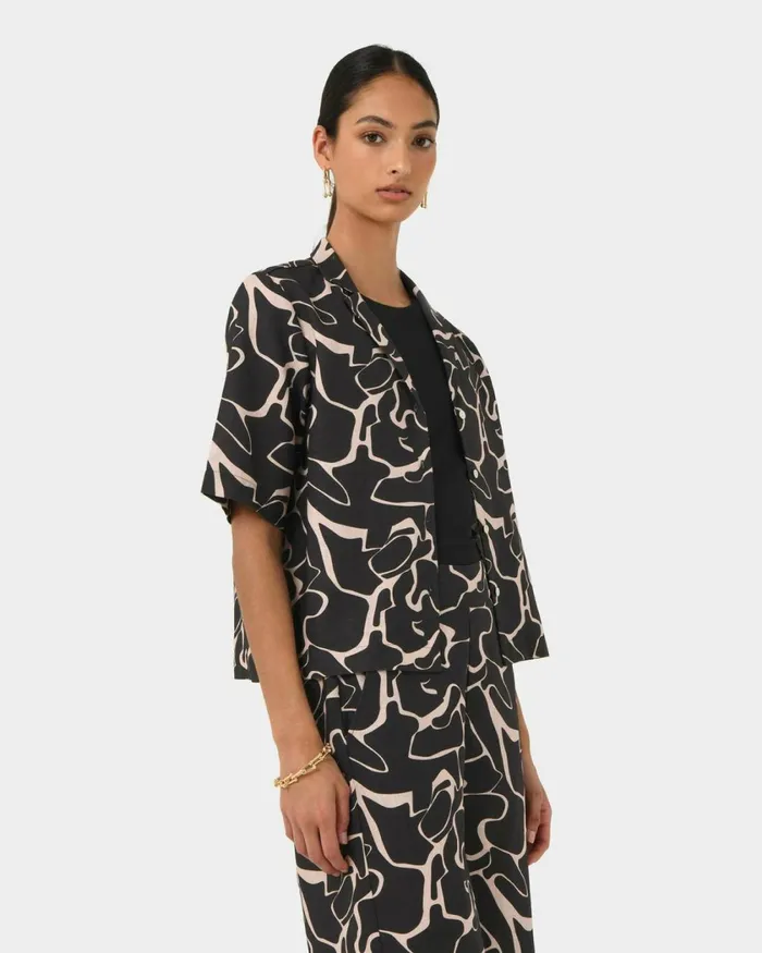 Forcast Pip Linen Blend Shirt Women TShirts and Tops
