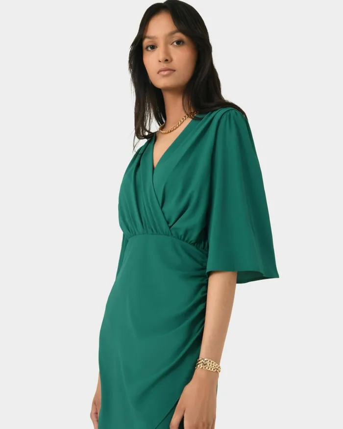 Forcast Queena Mini Dress Tealblack Women Mini Dresses