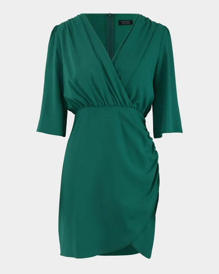 Forcast Queena Mini Dress Tealblack Women Mini Dresses