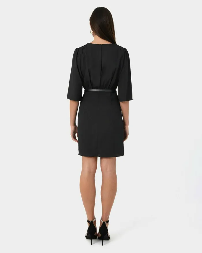 Forcast Queena Mini Dress Tealblack Women Mini Dresses