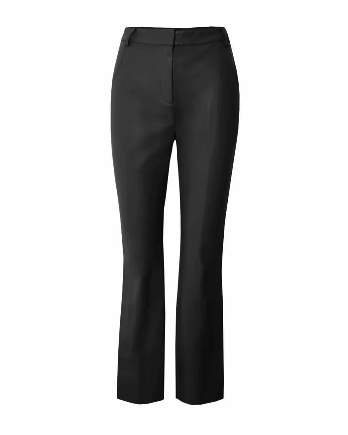 Forcast Racquel Faux Leather Pants Black Women HighWaisted Pants