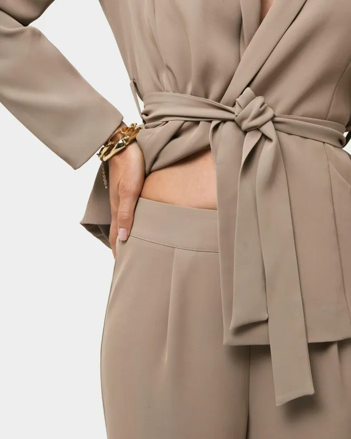 Forcast Rain Elastic Waist Pants Ecrucamelblack Women HighWaisted Pants
