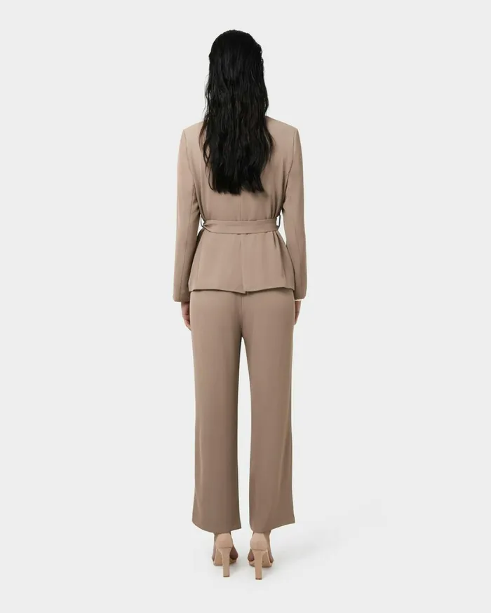 Forcast Rain Elastic Waist Pants Ecrucamelblack Women HighWaisted Pants