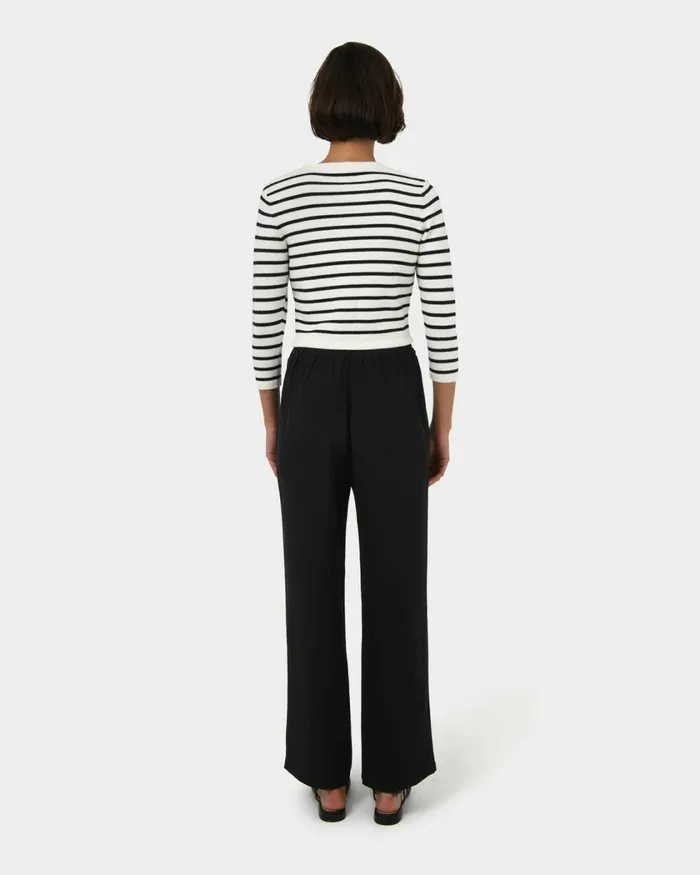 Forcast Rain Elastic Waist Pants Ecrucamelblack Women HighWaisted Pants