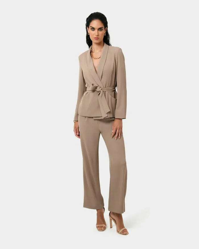 Forcast Rain Elastic Waist Pants Ecrucamelblack Women HighWaisted Pants