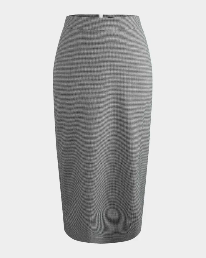 Forcast Rein Houndstooth Midi Skirt Multi Women Midi and Maxi Skirts