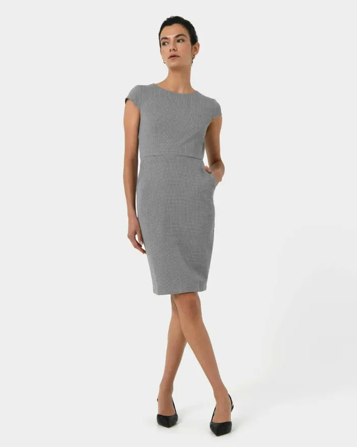 Forcast Rein Houndstooth Sheath Dress Multi Women Work Dresses