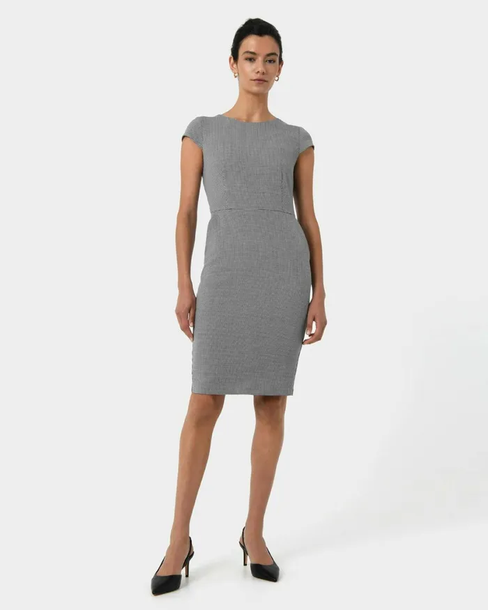Forcast Rein Houndstooth Sheath Dress Multi Women Work Dresses