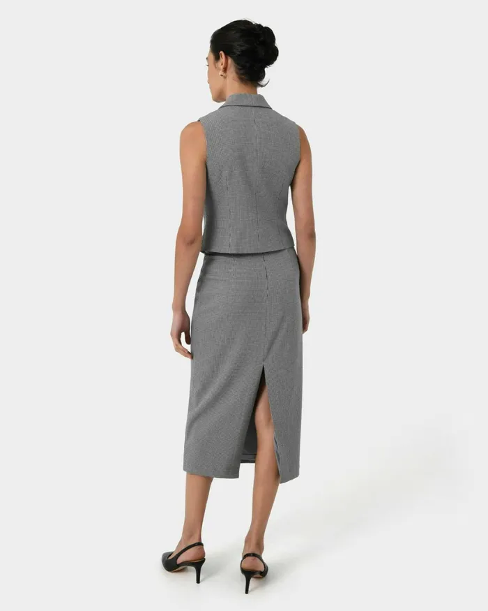 Forcast Rein Houndstooth Tailored Vest Multi Women TShirts and Tops