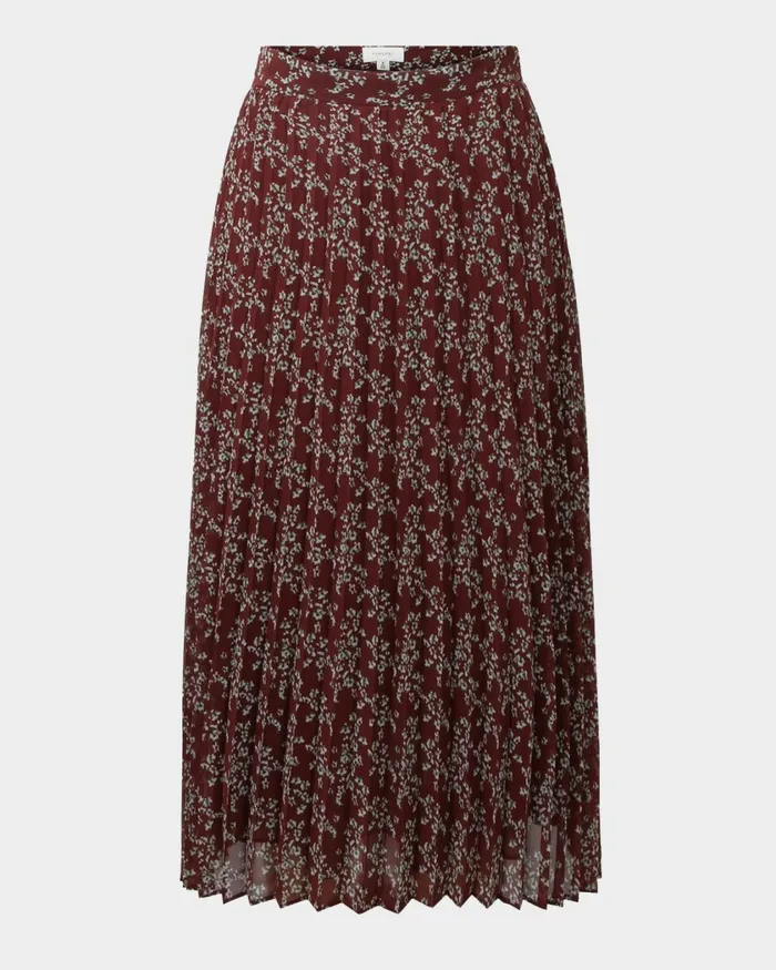 Forcast Rema Floral Pleated Skirt Women Midi and Maxi Skirts