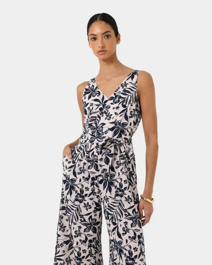 Forcast Ren Linen Blend Jumpsuit Women Linen Edit