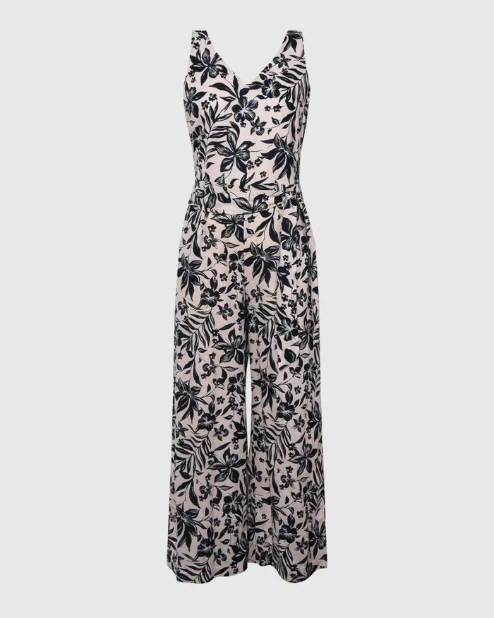 Forcast Ren Linen Blend Jumpsuit Women Linen Edit