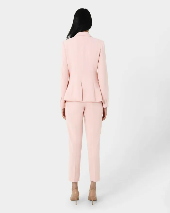 Forcast Renee Single Breasted Blazer Pastel Pink Women Jackets and Blazers