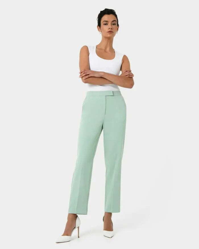 Forcast Renee Slim Leg Pants Pastel Pinkpastel Sage Women HighWaisted Pants