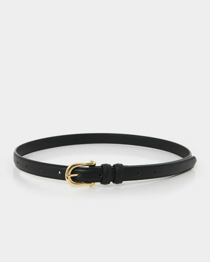 Forcast Rhiannon Leather Belt Black Women Belts