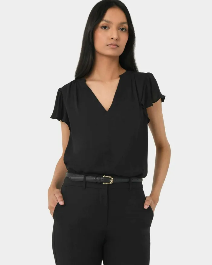 Forcast Rhiannon Leather Belt Black Women Belts