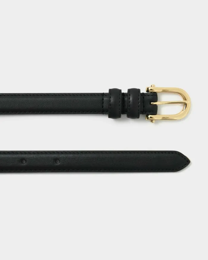 Forcast Rhiannon Leather Belt Black Women Belts