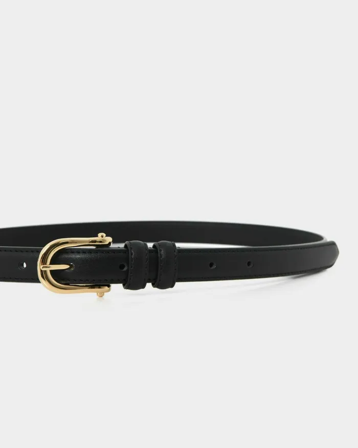 Forcast Rhiannon Leather Belt Black Women Belts