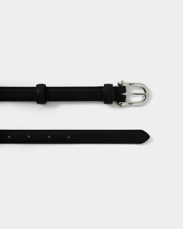 Forcast Rhiannon Leather Belt Black Women Belts