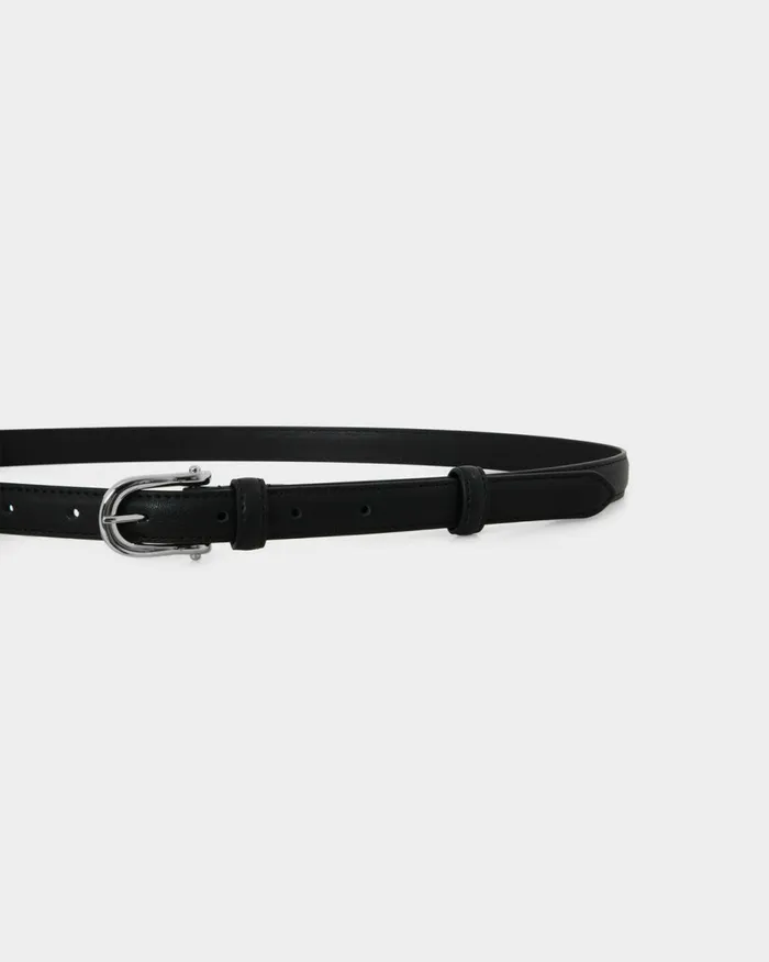 Forcast Rhiannon Leather Belt Black Women Belts