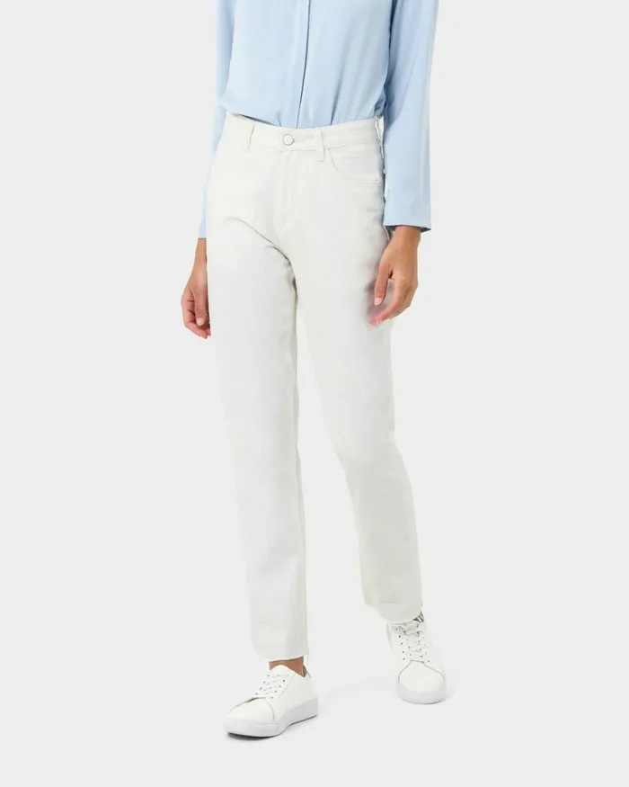 Forcast Rome Frayed Washing Jean Ivory Women Cropped Pants