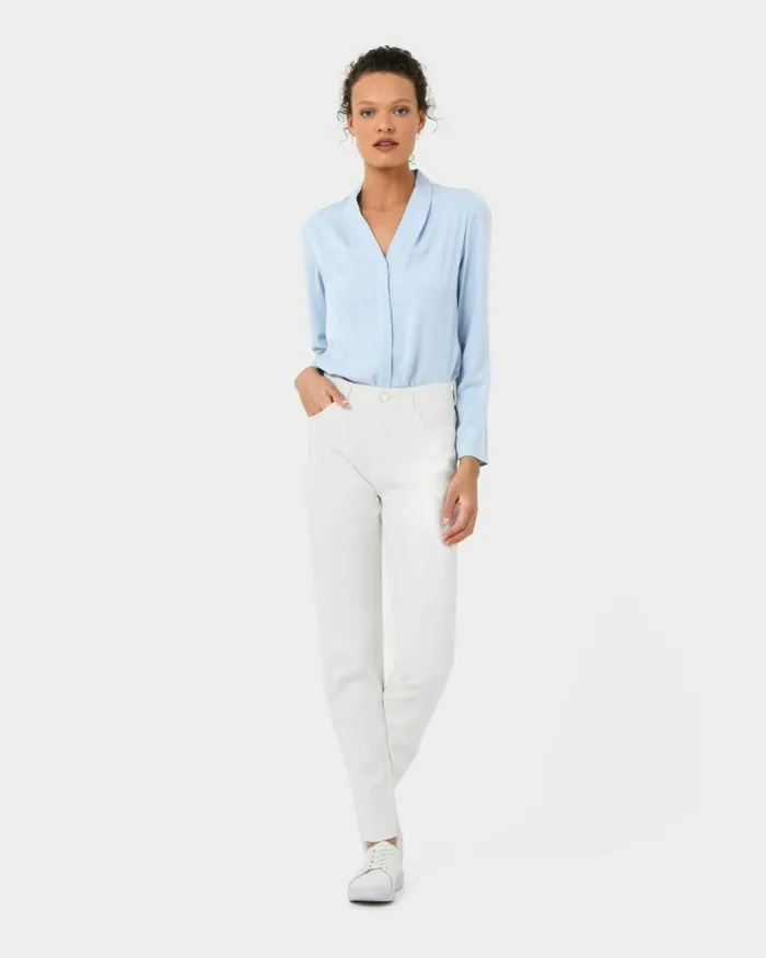 Forcast Rome Frayed Washing Jean Ivory Women Cropped Pants