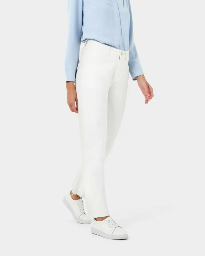 Forcast Rome Frayed Washing Jean Ivory Women Cropped Pants