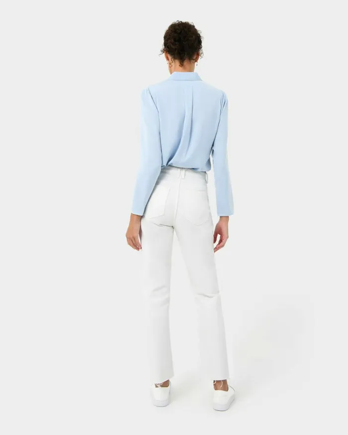 Forcast Rome Frayed Washing Jean Ivory Women Cropped Pants