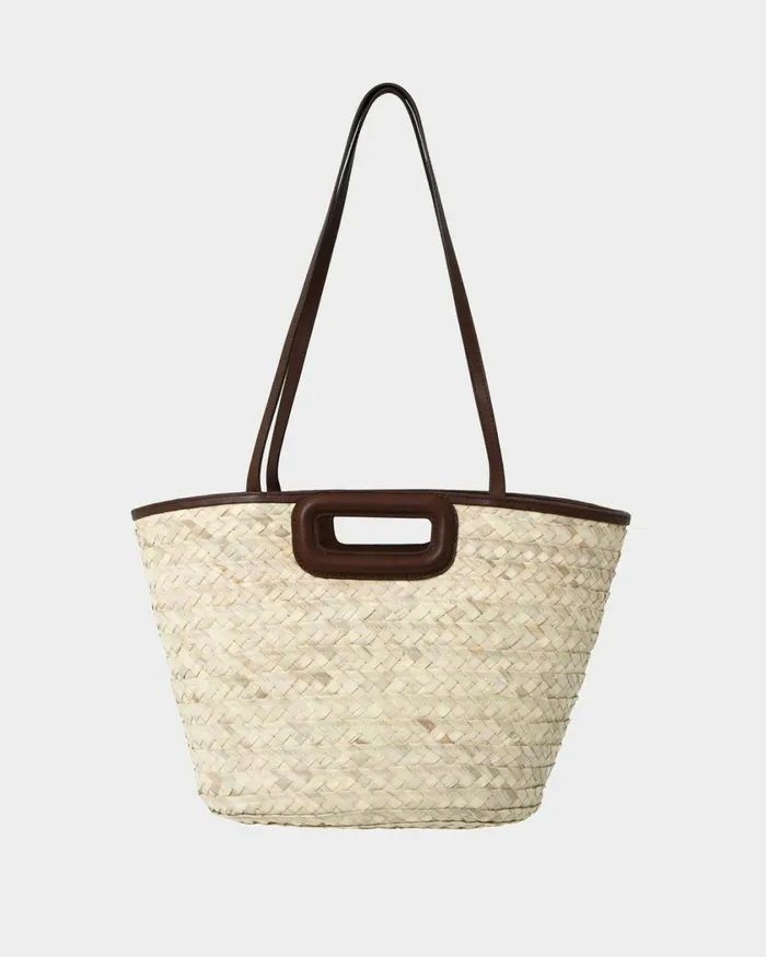 Forcast Rome Leather Palm Leaf Bag L Tan Women Bags